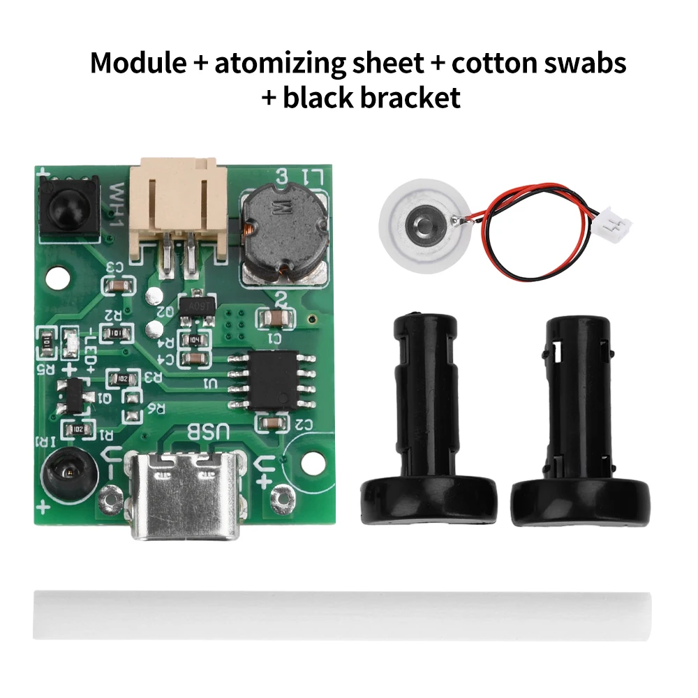 C타입 USB 단일 깍지 초음파 분무 가습기 모듈, DIY 보습 변환기, 미스트 메이커, 분무 개스킷 키트, 5V