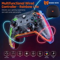 original BIGBIG WON Rainbow Lite Wired Gaming Controller Typle-C cable Game Gamepads for Switch/Win10&11 for PS4 via R90 PC