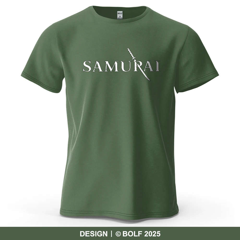 Samurai-Schwert, scharf bedrucktes Herren-T-Shirt, 100 % Baumwolle, übergroße Kampfkunst, modische Grafik-T-Shirts für Damen, Tops, T-Shirts, Streetwear