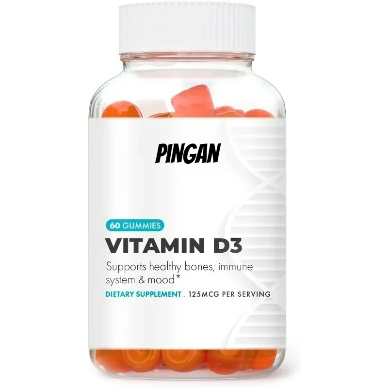 

Vitamin D3, Used for Bone, Tooth, Muscle, and Immune Health Support, 60 Gummies, Non GMO, Gluten Free