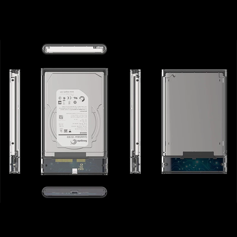 Uالتايلاندية G06 USB2.0 قالب أقراص صلبة 2.5 بوصة المنفذ التسلسلي SATA وسيط تخزين ذو حالة ثابتة/ القرص الصلب دعم 4 تيرا بايت شفاف المحمول الخارجي HDD