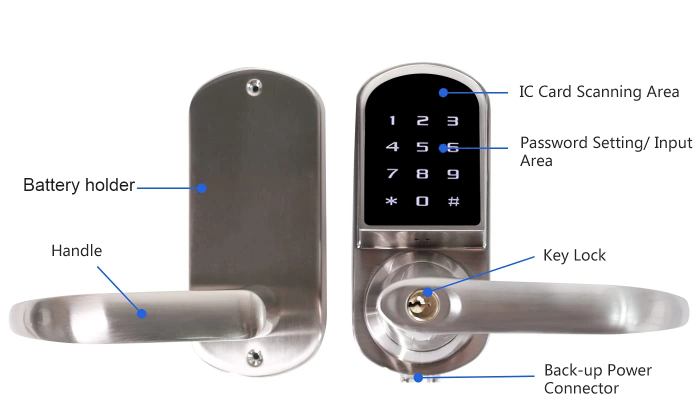 Smart TTlock door lock Bluetooth electronic keyless digital lock for apartments/ office/ hotel/ villa