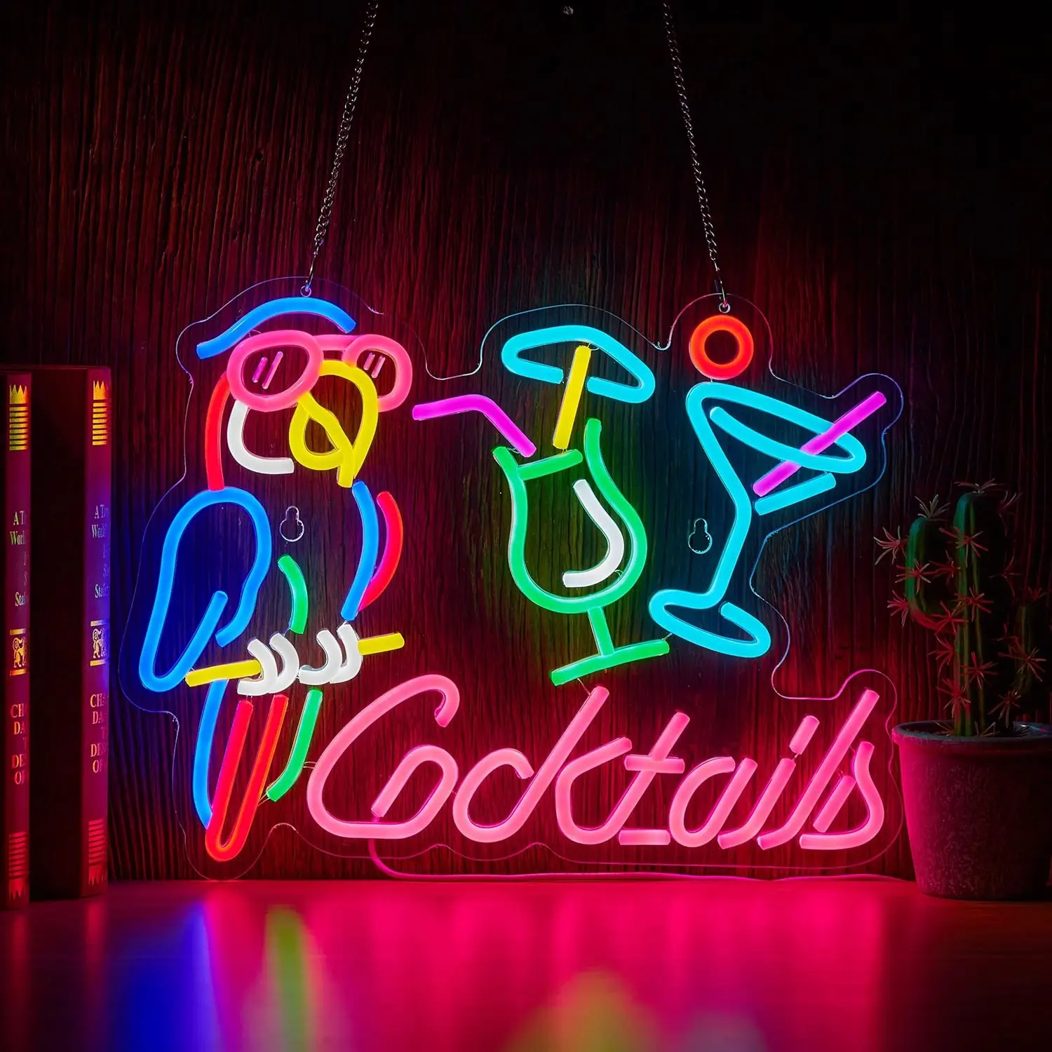 

Parrot Cocktail Neon Sign USB LED Neon Light for Restaurant Bar Party Bedroom Decoration Art Wall Light Neon Personnalisé Gift