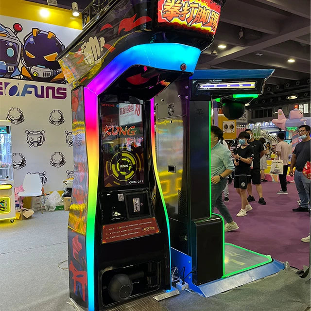 Coin Operated Games Punching Boxing Arcade Machines With Leg Kick