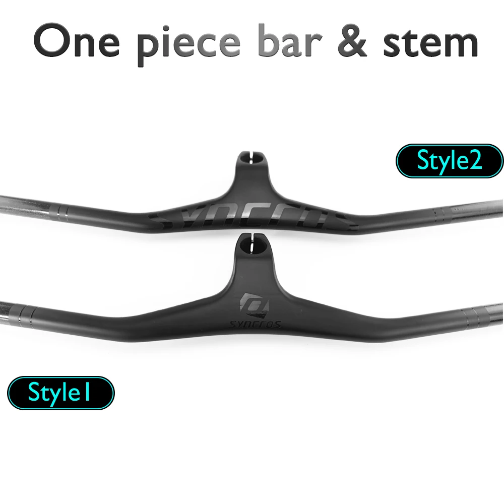 syncros Custom Full Carbon Fiber Mountain Bike Integrated MTB Parts FRASER IC SL -17 Degree Bicycle Handlebar