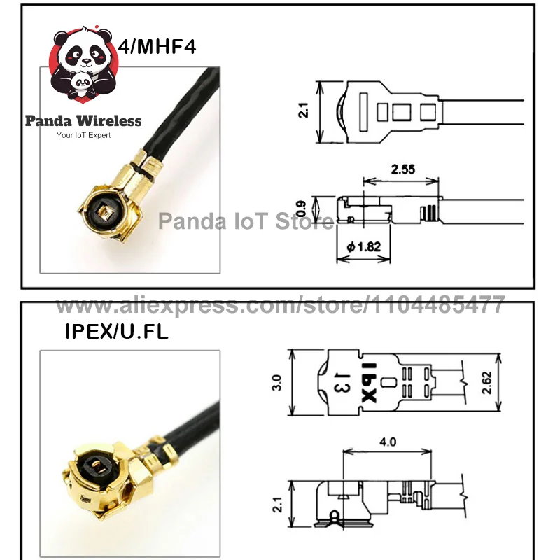 10PCS U.FL Female Jack Pigtail To Solder Type Pigtail Cable RG1.13 Single-head for MINI PCIE WIFI Card and Wireless Module