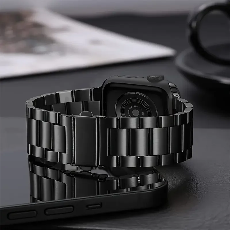 Stainless Steel Strap for Apple Watch band 45mm 44mm Ultra 2 49mm 42mm-40mm-41mm-46mm Metal watchband series 10 9 8 7 6 5 4 3 se