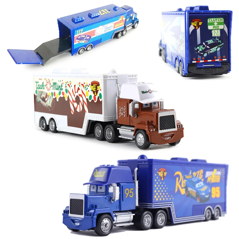 Pixar Cars Greg Candyman's Hauler Model Car Anime Figure Mack Container Trucks Semi-Hauler Dinoco Racing Toys Children's Gifts