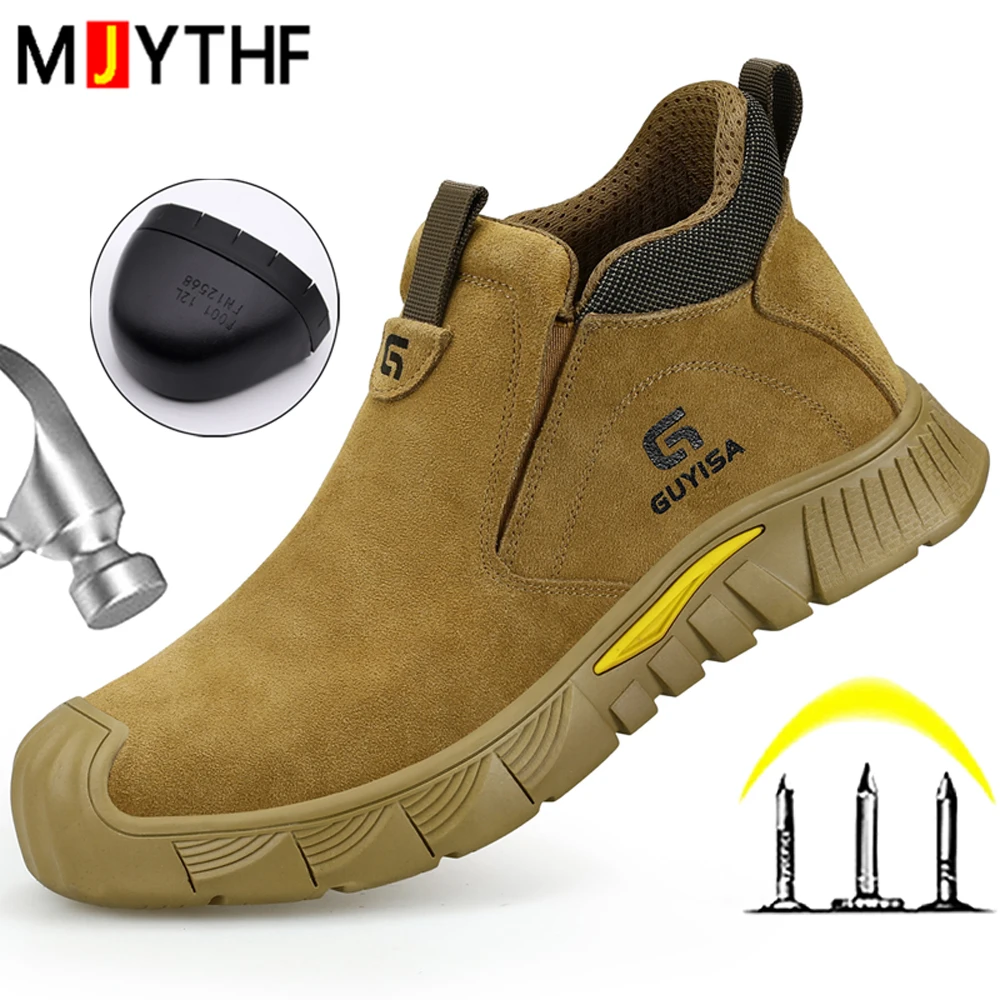 Large size 50 Men's Anti Scalding Welding Shoes Anti-Smash Anti-Puncture Work Safety Shoes Security Boots Indestructible Shoes