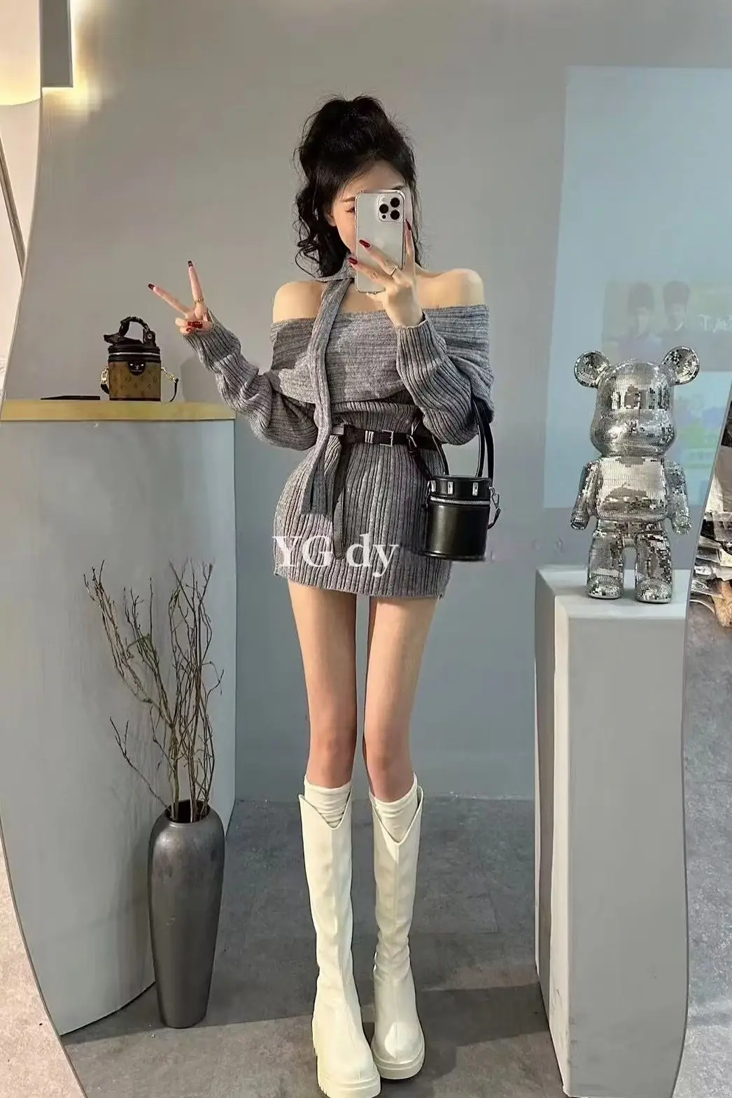 

Свитера Джемперы Пуловеры Женщина Подросток Контрастный Деловой образ Концертный фестиваль Ежедневно Альтернативная рок-группа Панк Гранж Y2K Fit