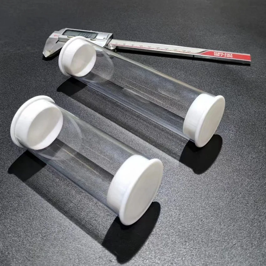 1 قطعة أنبوب الكمبيوتر واضح أنبوب صلب مستدير أنبوب التعبئة والتغليف أنبوب تخزين 39.37 بوصة مع أغطية 2 مللي متر سمك