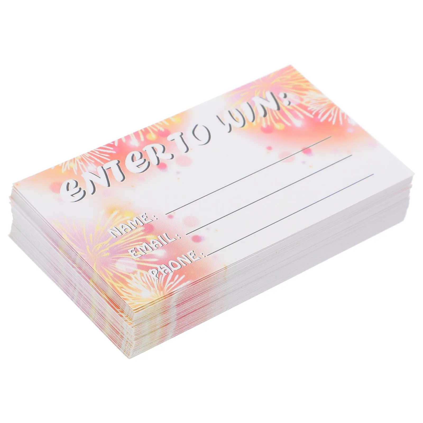 

100 Sheets Multi-Use Raffle Cards Blank Entry Form Sheets for Events Contests Auctions Festival Voting Ballots