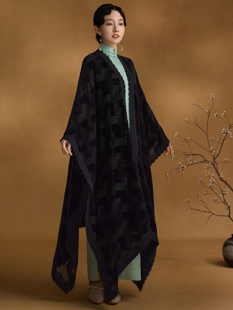 

Шелковая куртка-пальто с длинными рукавами и капюшоном, винтажная, теплая, однотонная, для повседневной носки, весна 2025, новинка