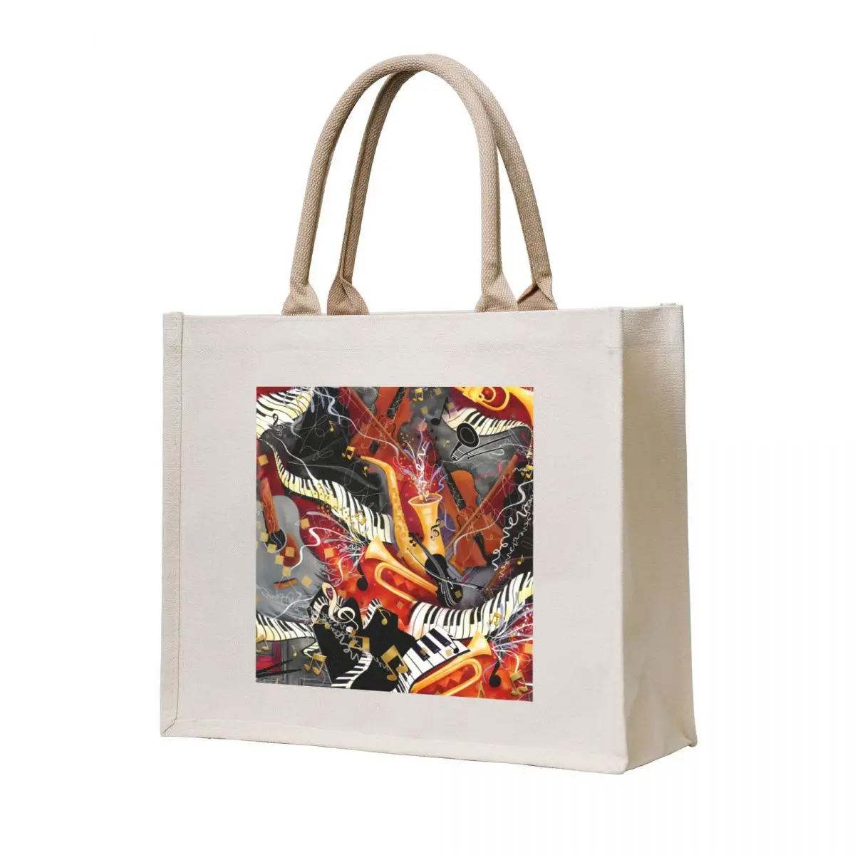 

Musical Instruments Jam Session Tote Bag Big bag women cloth bag woman Customizable tote