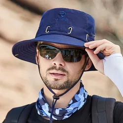 Fisherman Hat Men Outdoor Fishing Hiking Mesh Bucket Hat Summer Hats for Women Casquette Homme Gorras Bonnet Cap Sun Protection