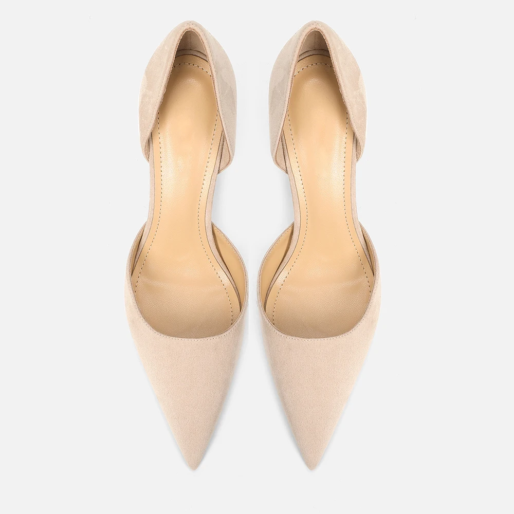 حذاء FWRD نسائي بكعب عالٍ من جلد الغزال عاري، أنيق ومريح للارتداء اليومي والحفلات # FWRD000349