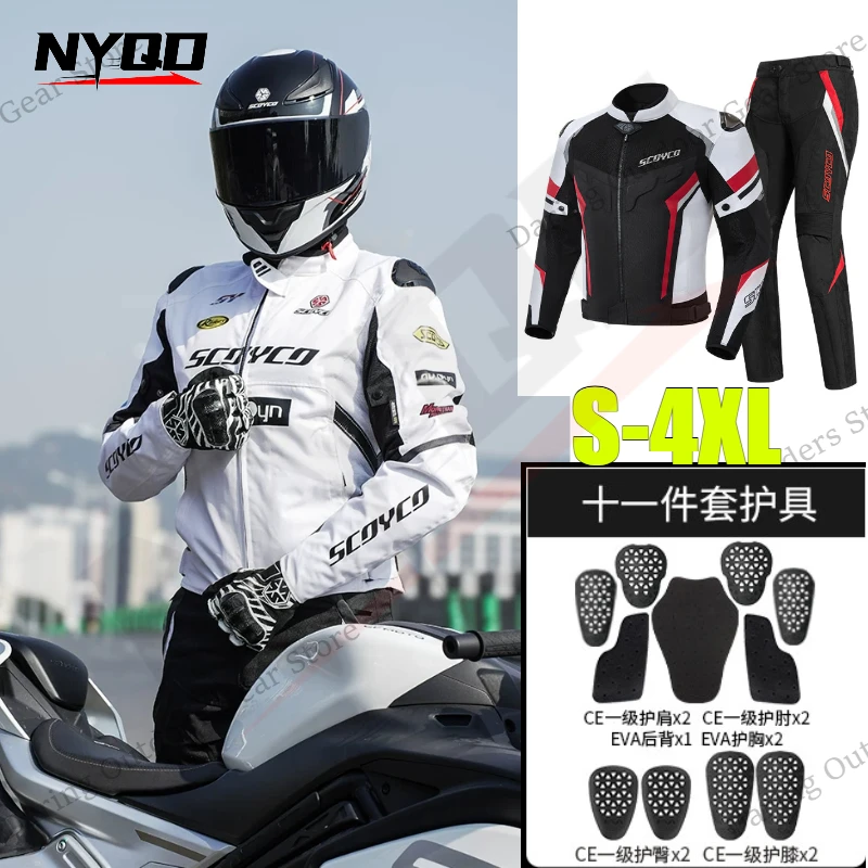 Summer Motorcycle Jacket Breathable CE Level Protection Anti-fall Lightweight Comfortable Motorbike Racing Seasons Wearable
