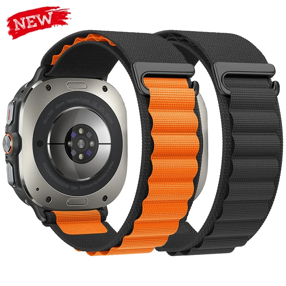 Alpine Loop Nylon-Armband für Samsung Galaxy Watch Ultra 2025 47mm Nahtloses Band Armband für Galaxy Watch 7 Ultra Sport-Armband