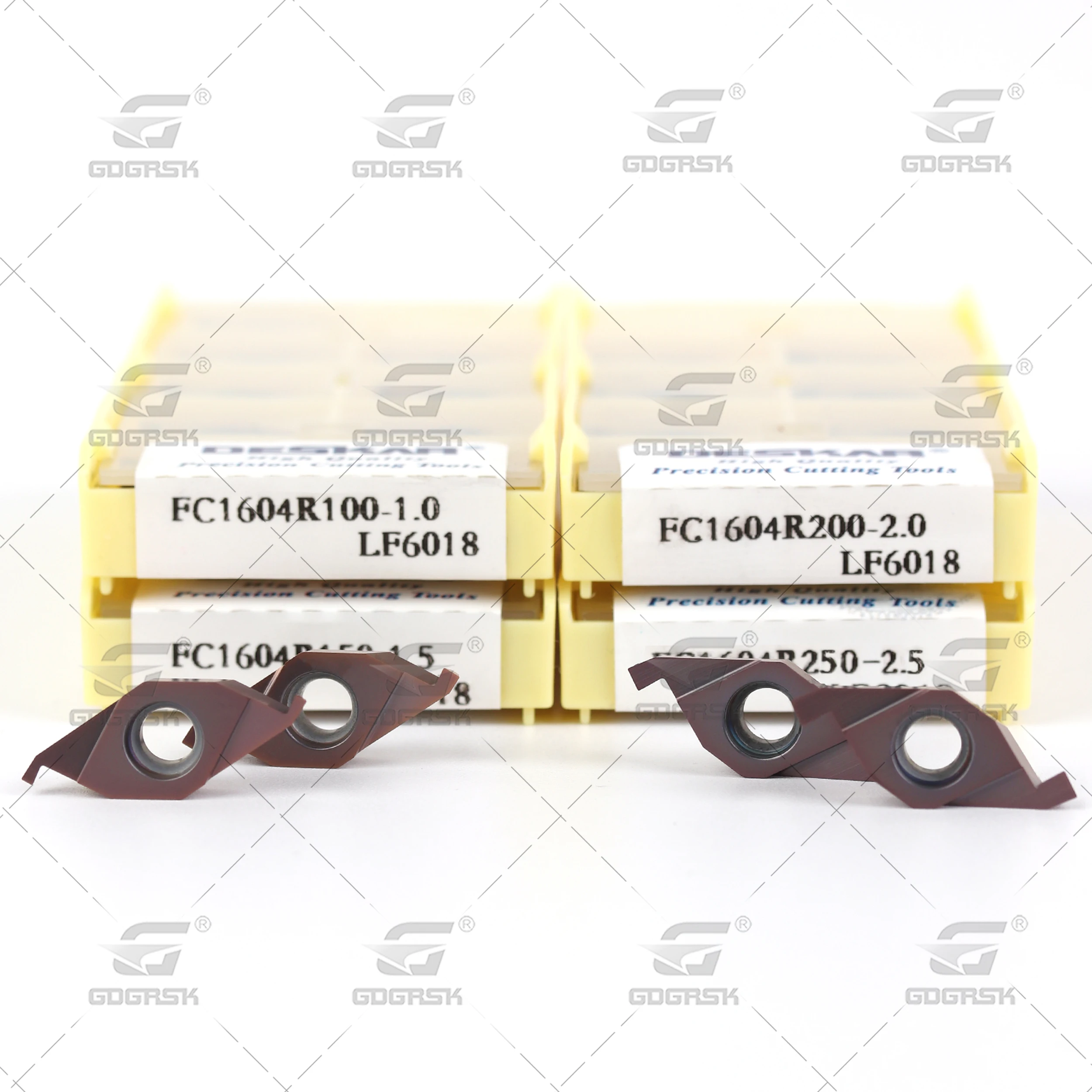 DESKAR CNC 선반 공구, ED 슬롯 블레이드, 카바이드 절삭 인서트, FC1604R100-1.0 FC1604R150-1.5 FC1604R200-2.0 FC1604R250-2.5 LF6018