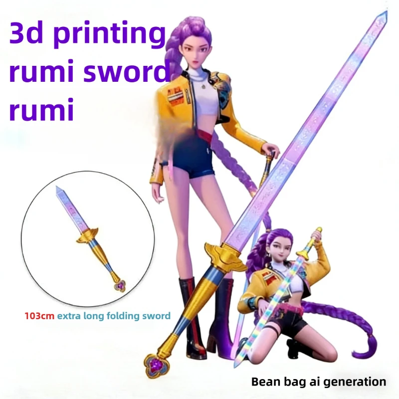 

Kpop Rumi Sword With Symbol Outfits Demon Roleplay Hunters Sword Cosplay Prop Women Men Halloween Carnival Costume Accessories