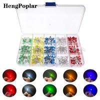 500pcs LED Lights Emitting Diodes Assortment Set 3MM 5MM LED Diodes Kit For Electronic DIY White Red Blue Green Yellow