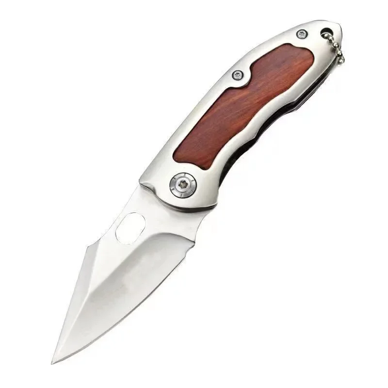 1pc,Outdoor Folding Knife Fine Mini Fruit Portable Stainless Steel Carry Defense Knife