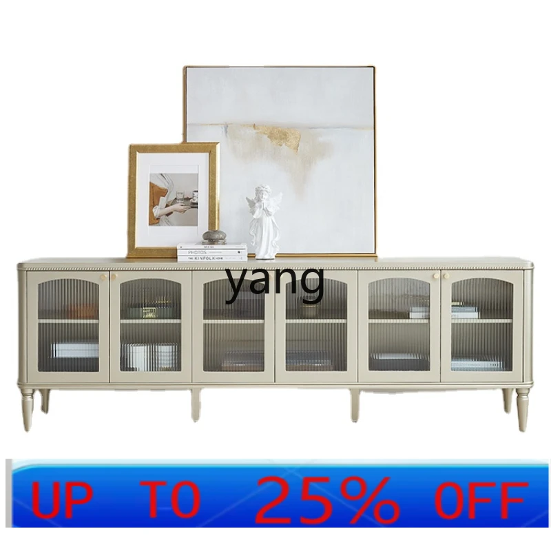 

lh Light Luxury Solid Wood TV Cabinet Coffee Table Combination Modern Small Apartment