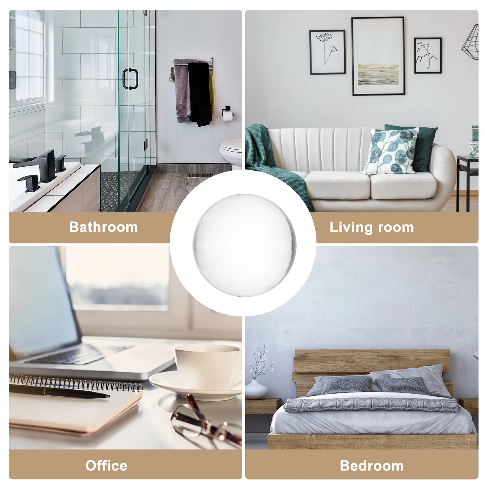 

Crystal Ball Sphere 3cm Photography Prop Meditation Display Feng Shui Solid Glass Sphere Home Office Decor Crystal Ball