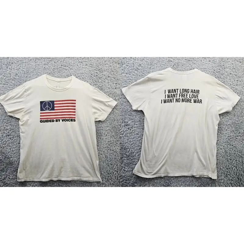 

Футболка Guided by Voices Band с американским флагом Peace, полный размер S 5XL