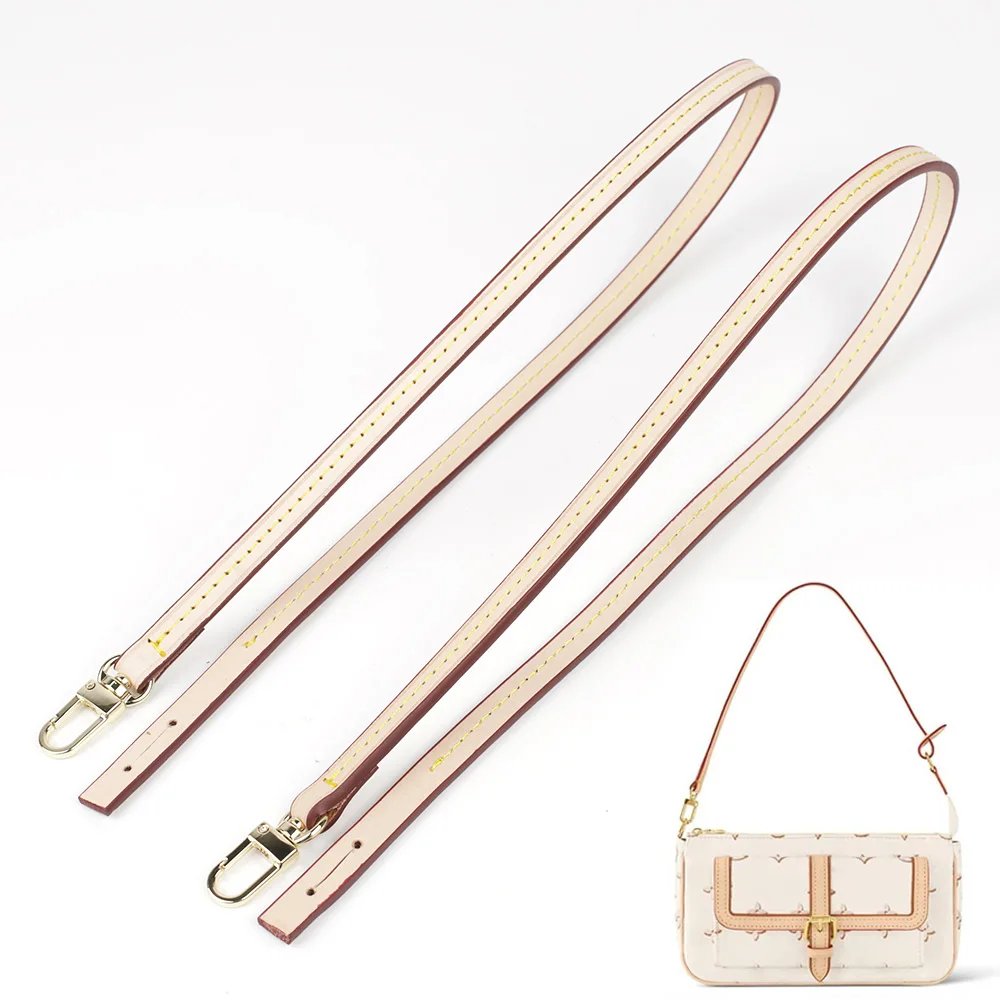 

New Vachetta Leather 59cm 60cm Bag Strap Short Bag Purse Handle Detachable Shoulder Strap Replacement For Handbag Accessories