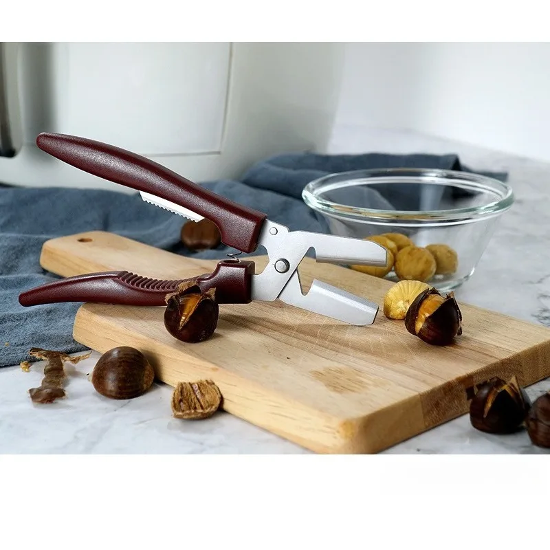New multifunctional stainless steel walnut chestnut clip peeling chestnut knife shelling tool