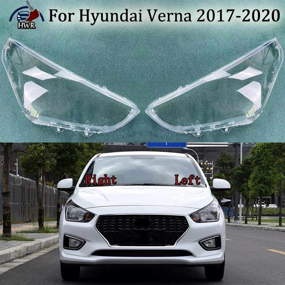

Headlamp Lamp Shell Headlight Cover Transparent Lampshade Plexiglass Replace Original Lens For Hyundai Verna 2017 2018 2019 2020