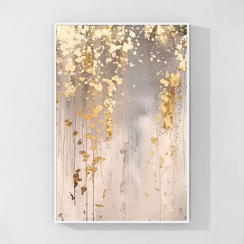 Gold Foil Flower Canvas 3