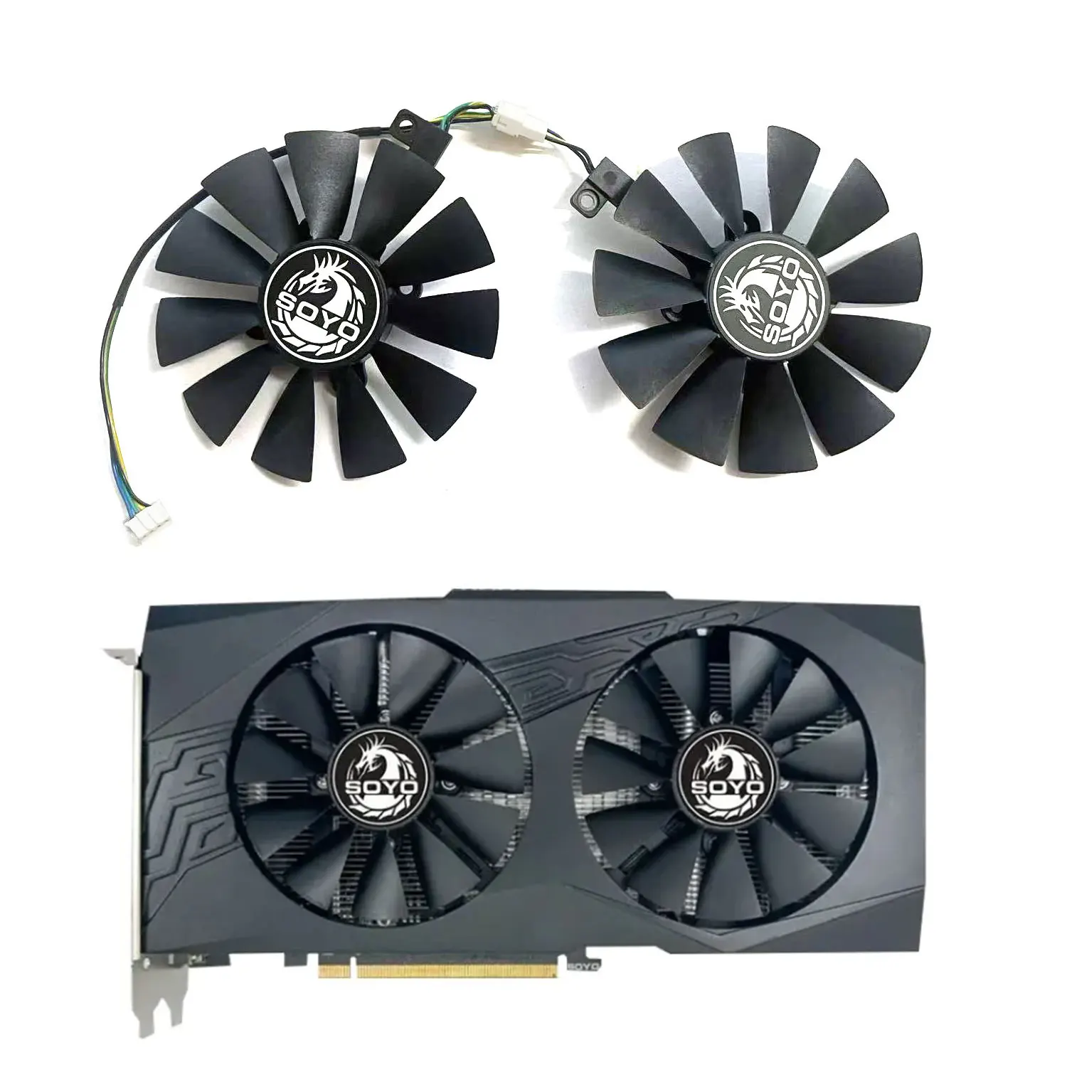 

New cooling fan 85MM 4PIN T129215BU for Soyo ASUS Radeon RX580 8G graphic card fans