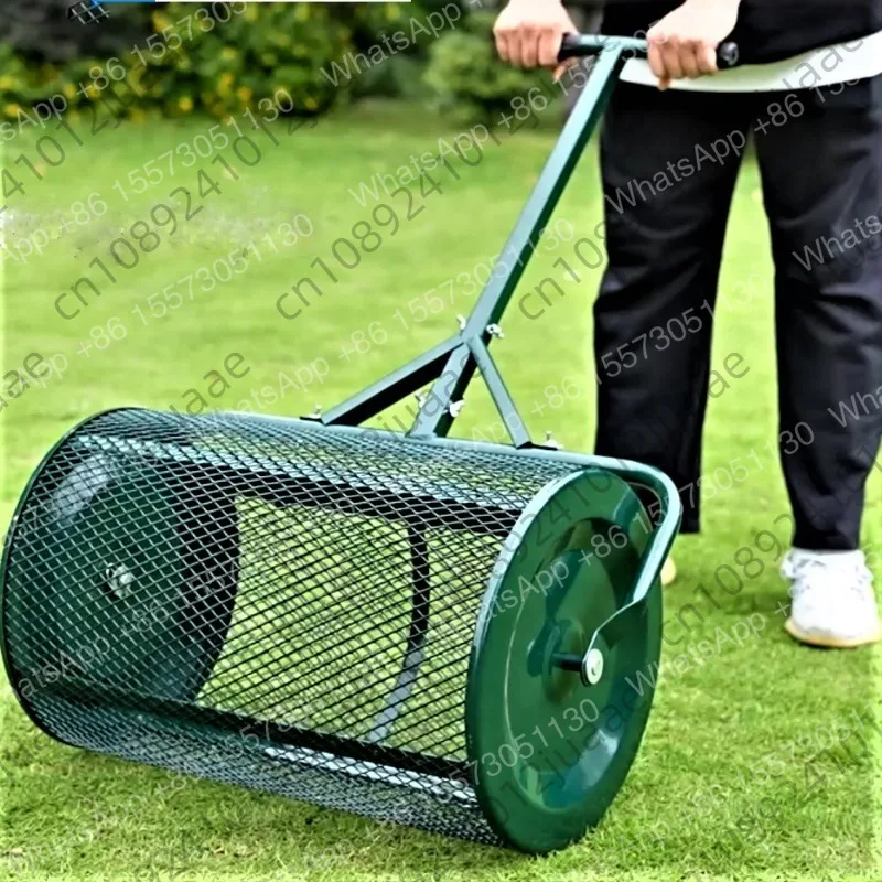 Spreader Roller Peat Moss Spreader For Planting, Seeding, Durable Lightweight Metal Mesh Spreader For Lawn - view 2