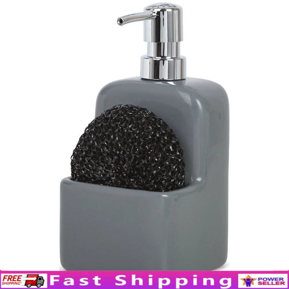 

Керамический насос для жидкого мыла со встроенным корпусом и органайзером для кухни и ванной комнаты, нержавеющий, простой в эксплуатации насос