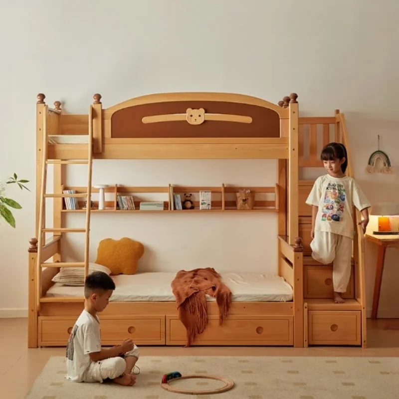 

Up Down Stairs Storage Children Bunk Bed Nordic Modern Luxury Frame Kids Bunk Bed Nordic Unique Cama Infantil Bedroom Furniture