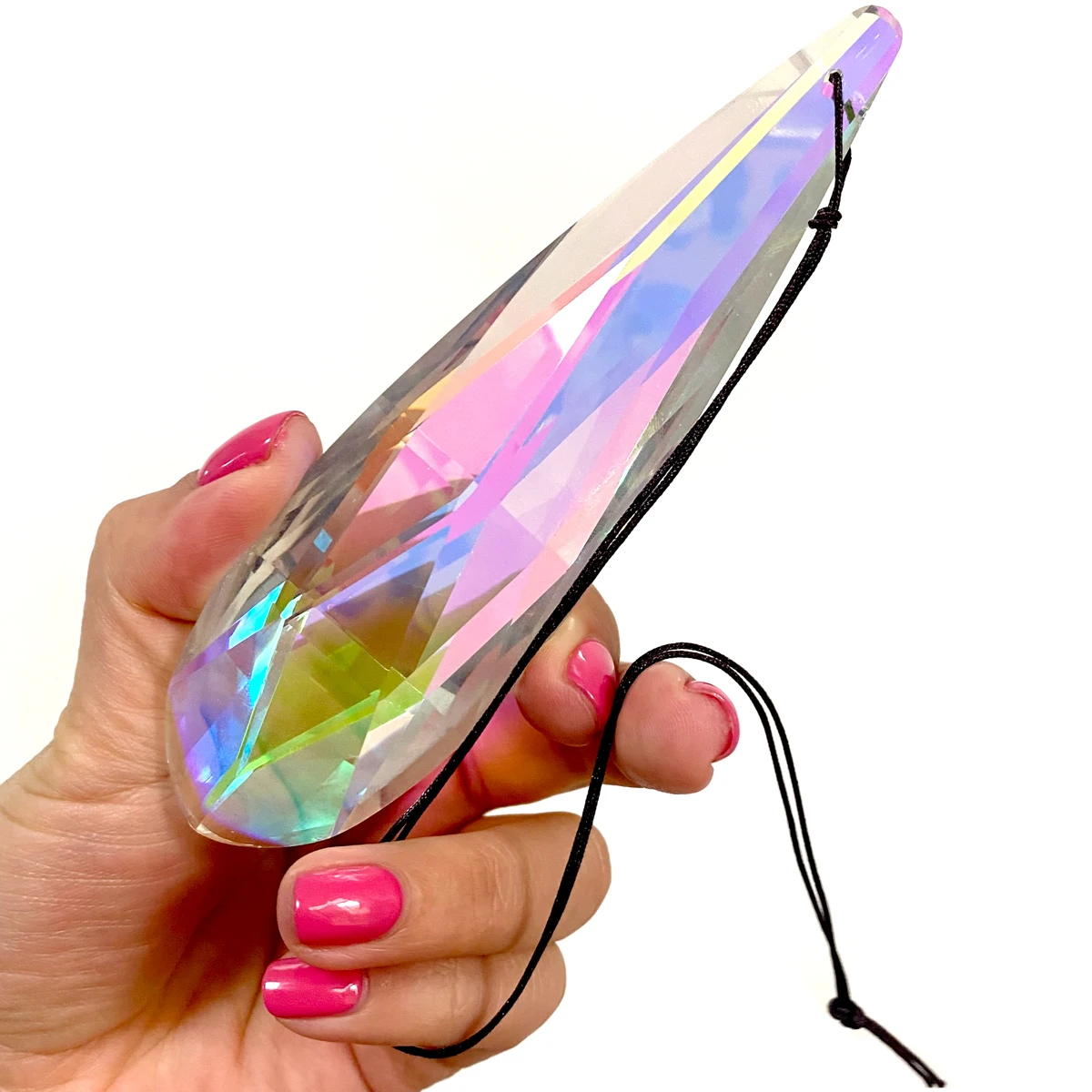 120mm Colorful Crystal Suncatcher Prisms Drop Pendant Glass Rainbow Window Garden Decor DIY Chandelier Parts Hanging Gift