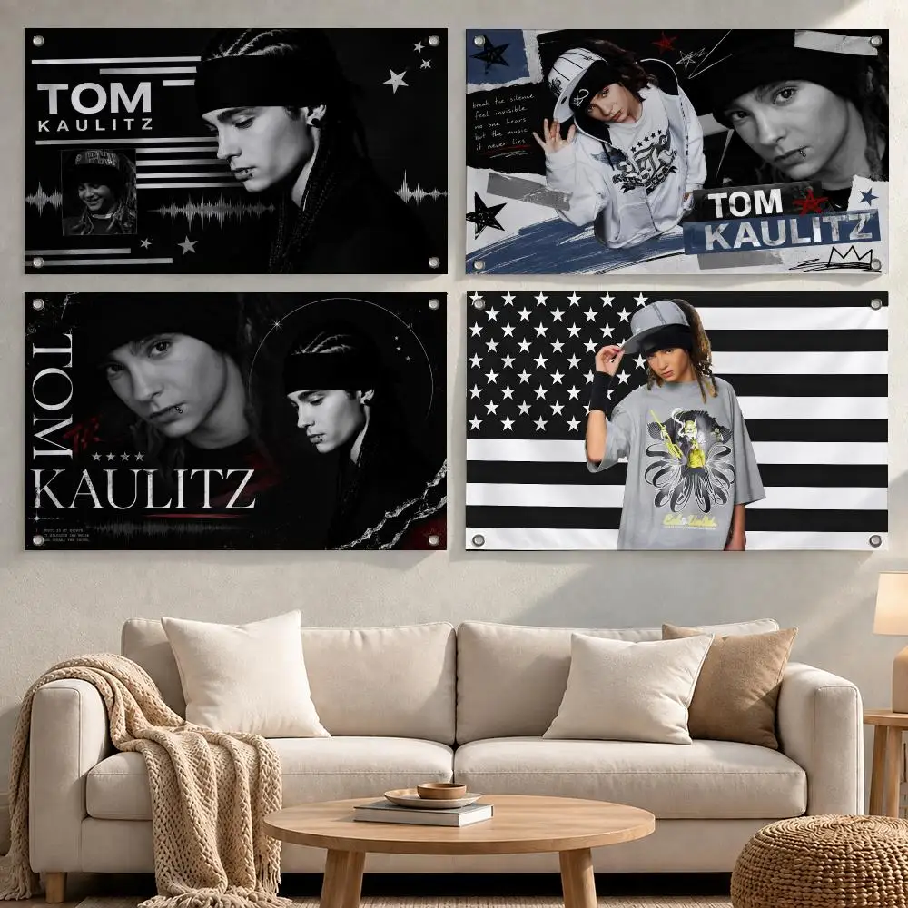 Musician Tom Kaulitz Flags wall flag fabric hanging flag room decor apartment living room photo corner