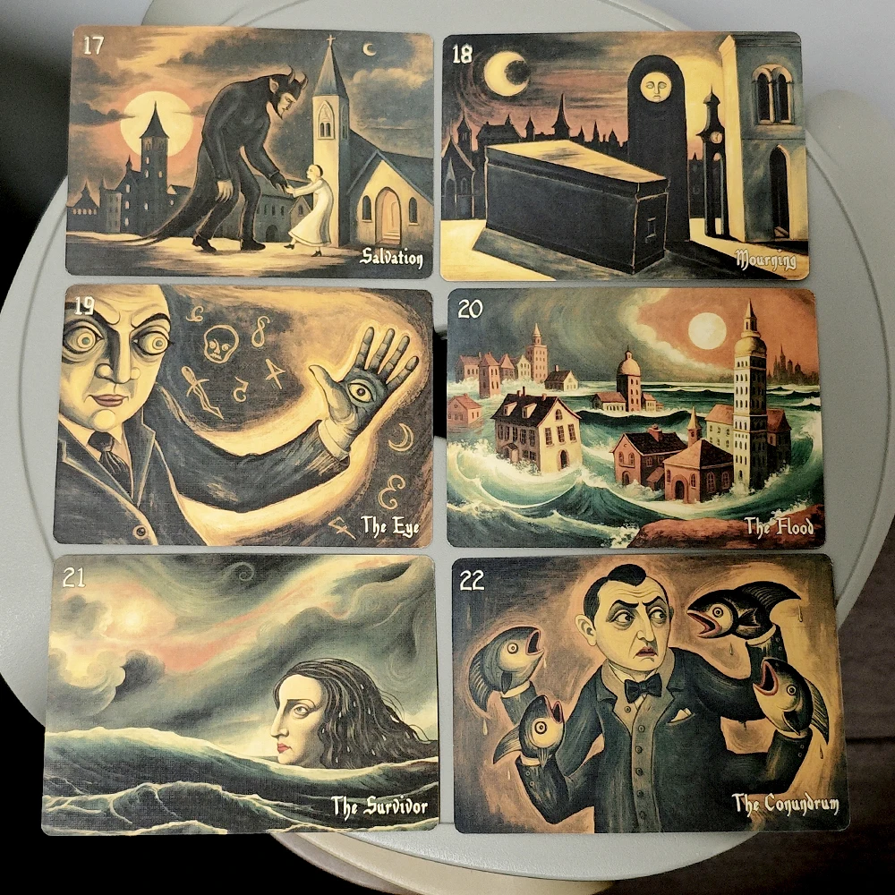 10,5 * 7,5 cm Galeria de Hallucinações de Felix Nacht Oracle 52 Cartões Enigmaticos