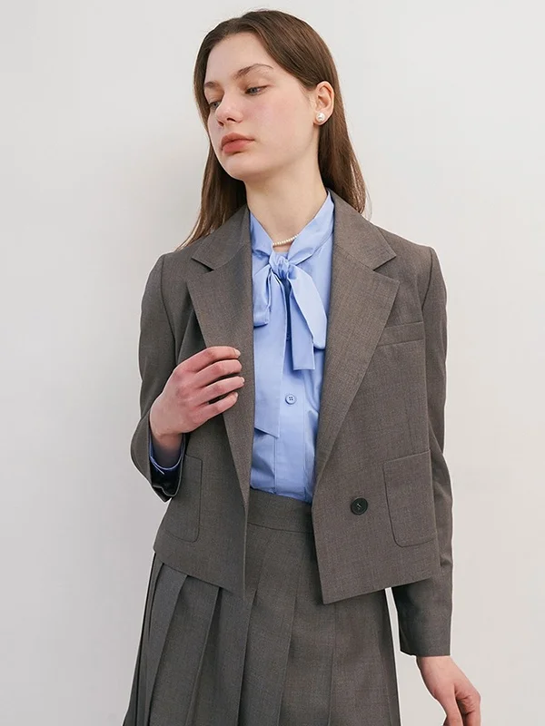 

Slimming Suit And f Skirt Set with Tu Design And mid High Waist Commuter Sle Long Sve Pure Color Women's Faion