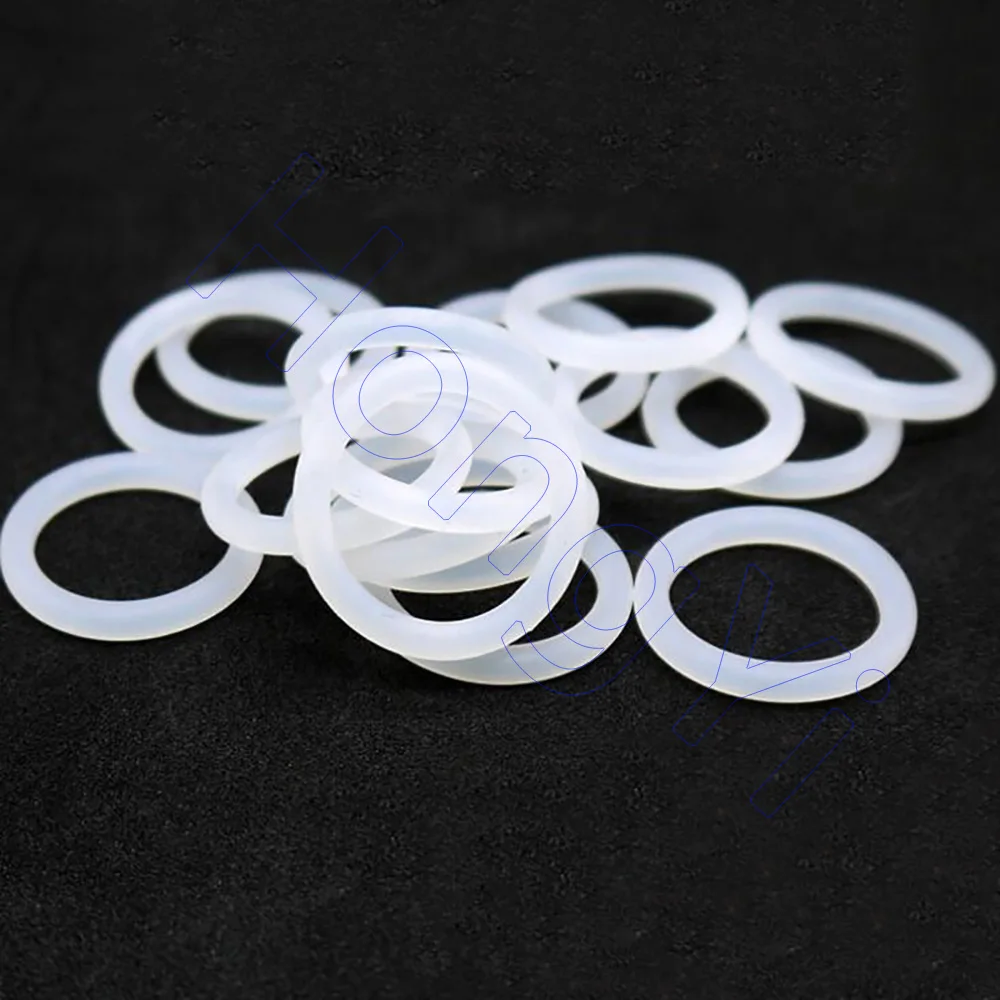 10Pcs CS 3.5 4 5mm VMQ Silicone O-Ring Gasket White Sealing Washer OD 10mm - 150mm Waterproof and Insulated