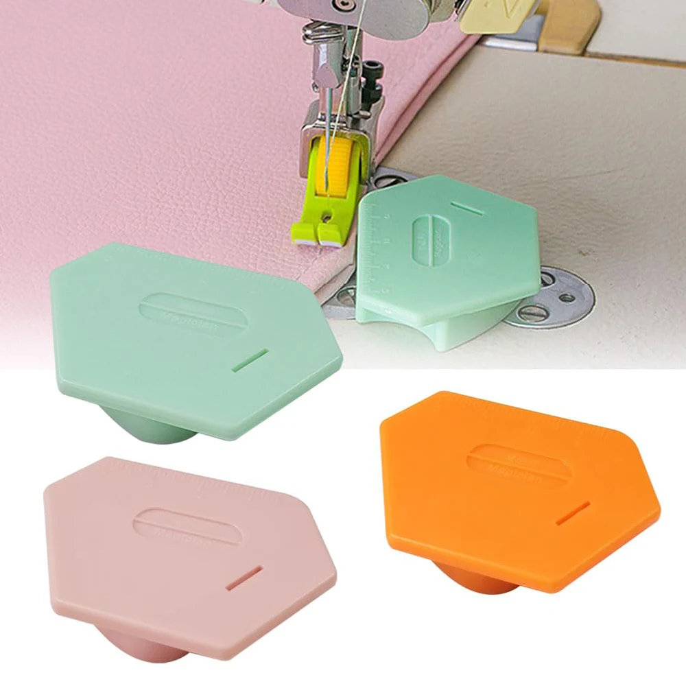 1pcs Magnetic Seam Guide For Sewing Machine Polygonal Anti-Curling Plastic Positioner Universal Positioning Sewing Accessories