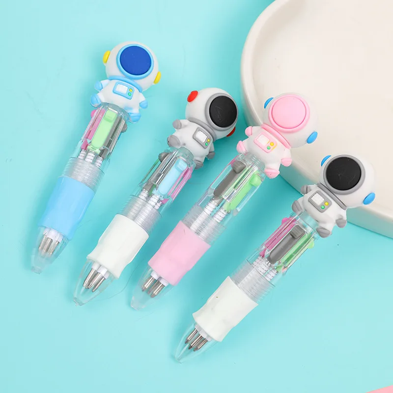 10 sztuk/partia śliczne astronauta Mini 4 kolor długopis Cartoon Spacemen Multicolor długopisy dla dzieci szkoła papiernicze artykuły biurowe prezent — zdjęcie produktu 3