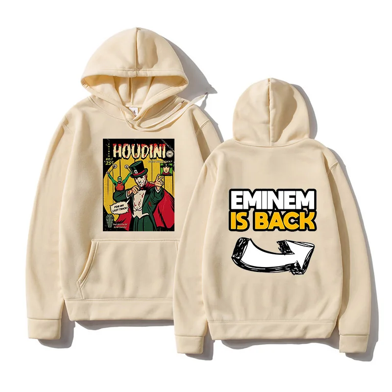 Camisetas Eminem Houdini Merch para hombre y mujer, camisetas de manga corta informales a la moda, ropa de calle para fanáticos, sudaderas gráficas,