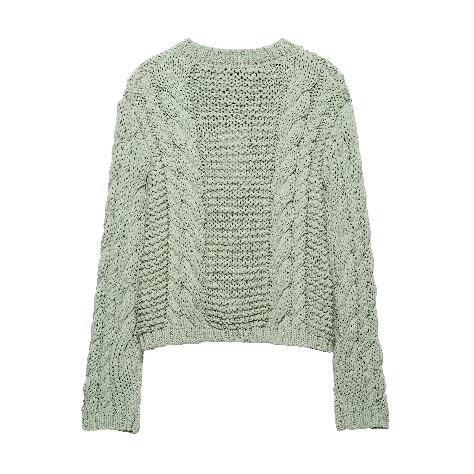 2025 Spring New Product Women's Light Spring Series Flower Long Sleeve Round Neck Knitted Jacket