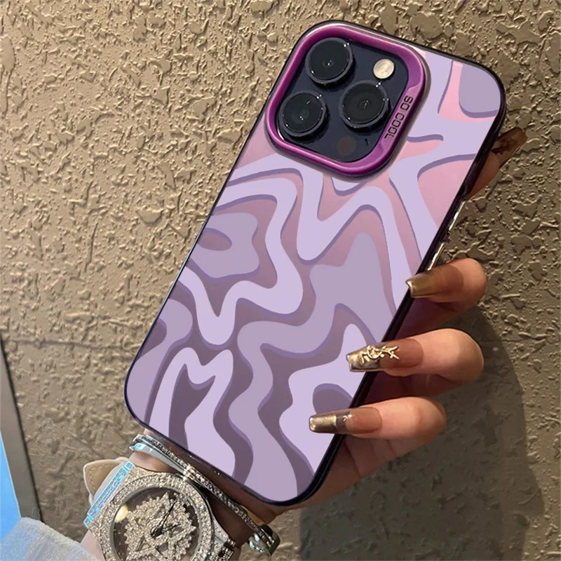 Zwart Water Rimpel Gepersonaliseerde Telefoon Case voor Samsung Galaxy S25 S24 S23 S22 S21 Note20 FE Ultra Rand Plus 4G 5G Anti Matte