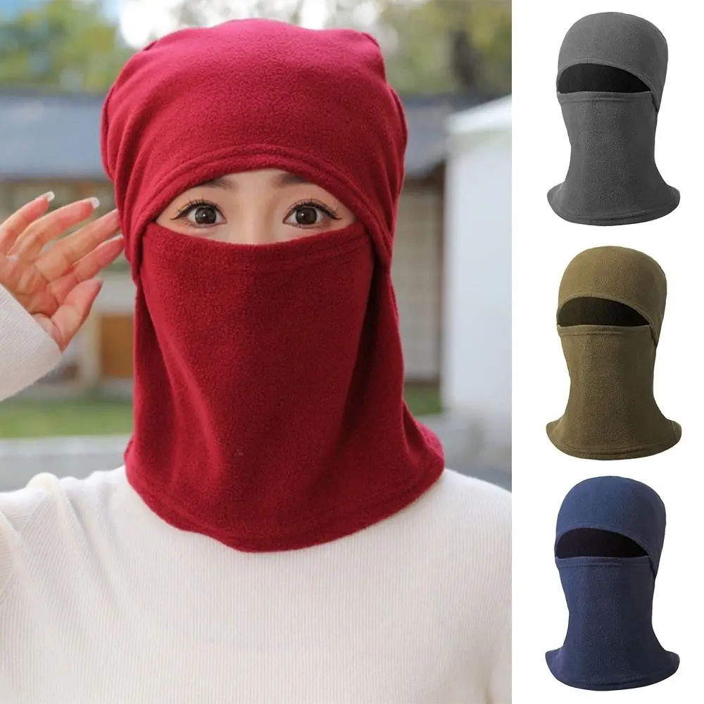 Fashion Polar Fleece Winter Hat Warm Full Face Balaclava Windproof Beanies Women Men