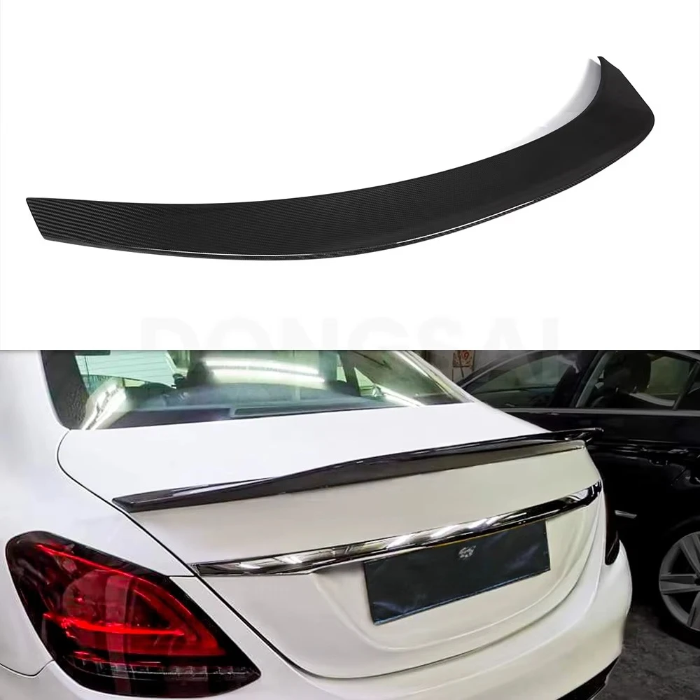 

For Mercedes-Benz C-Class W205 2014-2021 PSM Style Prepreg Carbon Fiber Rear Trunk Ducktail Spoiler