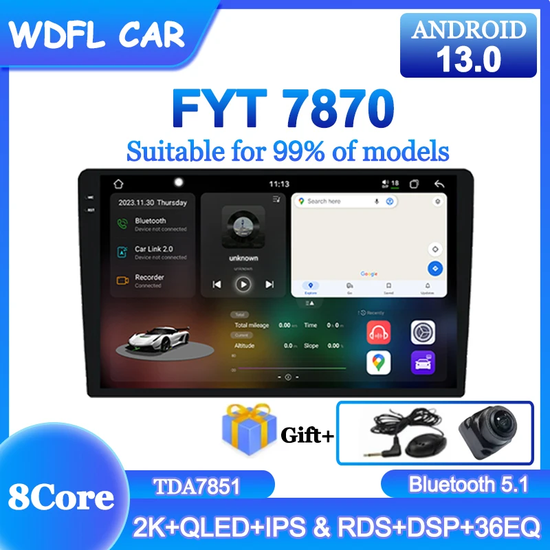 8cores 12+256G Android13 car stere radio 5G WIFI Carplay& Android auto GPS DSP multimídia carplay android Player WIFI Bluetooth